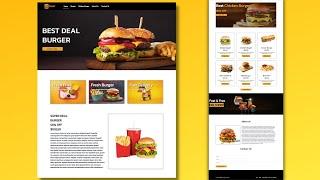 Create Complete Responsive Food / Restaurant website Using HTML CSS & BOOTSTRAP