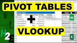 Use VLOOKUP with Pivot Tables