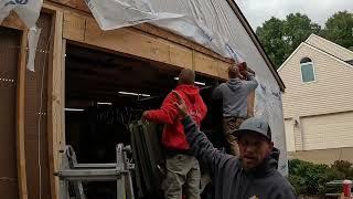 Garage Door Header Framing Replacement Due to Water Damage - Mattawan, Michigan