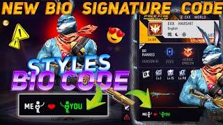 🪴New Bio Signature colors code || How to make ff professional bio || new ff color code 