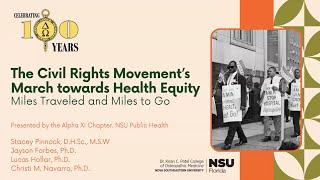 Public Health in the 1960's: The Civil Rights Movement’s March towards Health Equity