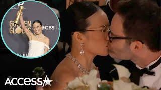 Ali Wong & Bill Hader Share Kiss After Golden Globes Win