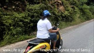 Thailand Koh Samui travelreport with sleeper train and scooters to tourist attractions moto honda