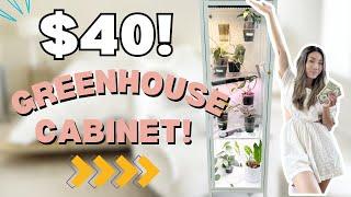 Convert a $40 IKEA Baggebo Cabinet into a REAL GREENHOUSE | DIY Hack | Houseplant Care Routine Tips