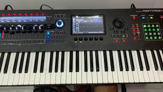 Probando Yamaha montage M6 salsa piano