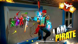 FREEFIRE "Pirate Bundle" Solo vs Squad Mp40 + Groza  25 Kills Total - Garena free fire #freefire