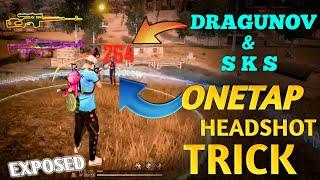 SKS and DRAGUNOV ONE TAP HEADSHOT TRICK || Full Explain || Garena Free Fire (Hindi) 2020