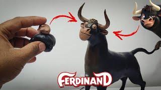 DIY BULL rl:  I made Amazing Bull FERDINAND Using POLYMER CLAY | clay bull Sculpture