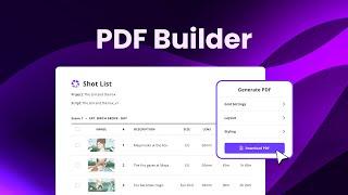 PDF Builder — Export Custom Pre-Production Docs in StudioBinder