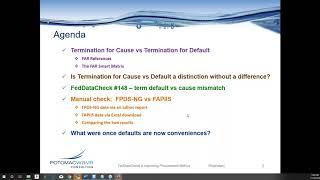 Terminate for Cause vs Default    same result for the vendor, what are the differences?