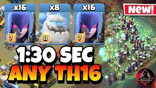 EPIC STRATEGY | TH16 Zap Quake Witch is the Easiest TH16 Attack Strategy in Clash of Clans