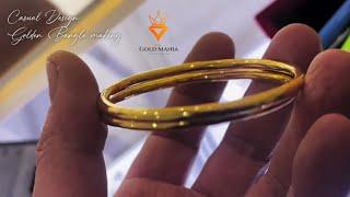 Making process of a beautiful 24K Golden Bangle | Gold Mania | #trending #viral #satisfying #shorts