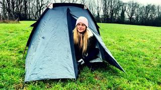 Solo Winter Camping UK ️ a cosy Christmas campfire evening