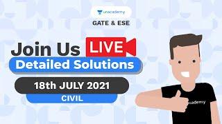 ESE Prelims 2021 Civil LIVEDetailed Video Solutions by Unacademy Top Educators