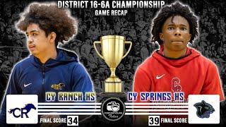 DISTRICT CHAMPIONSHIP GAME | 6A Region II District 16 | Cy Ranch HS vs Cy Springs HS | Game Recap