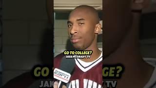 Why Kobe Skipped College Because of Michael Jordan  #shorts #kobebryant #michaeljordan