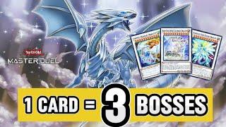 One Card Combo BLUE-EYES Deck, 3 BOSSES Crushing Meta [Master Duel]