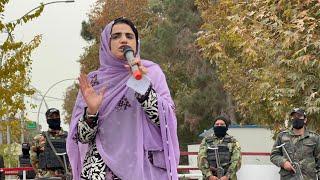 Dr Mahrang Baloch addressing the protest conducted on BYC