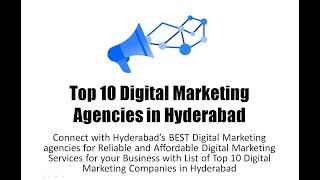 Top 10 Digital Marketing Agencies in Hyderabad