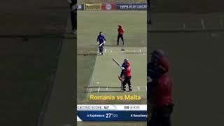 Romania vs Malta# Hitting six by Romania player# Cricket lover #Cricket is everywhere