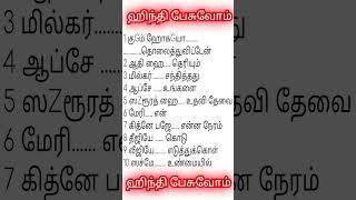 Learning Hindi Through Tamil #short