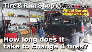 How long does it take to change 4 tires？