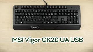 Розпаковка MSI Vigor GK20 UA USB