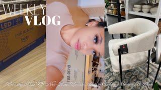 WEEKLY VLOG: UNBOXING MY NEW TV +HOME UPDATES, LOTS OF SHOPPING, COOKING, CLEANING + MORE| CAMILLET