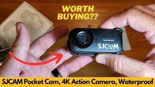 Worth It? SJCAM Pocket Cam, 4K Action Camera, Stabilization, Waterproof, Mini Helmet Camera,170° FOV