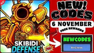 ️NEW️ ALL WORKING NOVEMBER UPDATE CODES FOR SKIBIDI TOWER DEFENSE - ROBLOX SKIBIDI TOWER DEFENSE