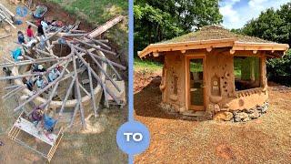 How To Build A Reciprocal Roof | COB HOUSE Part 7