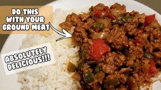 Ground Meat and Veggies Recipe! Do this with your Ground Beef or Turkey. Absolutely Delicious!!!