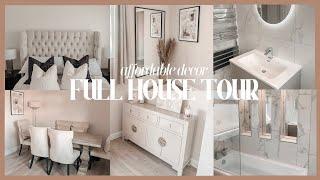 FULL HOUSE TOUR | luxe on a budget  beige, gold, cream & black decor | affordable interior