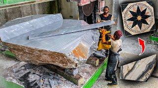 Process of Making Luxury Marble From Big Stones | Luxury Marble Making Process | Calacatta Marble