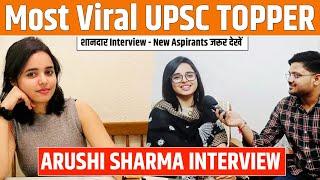 Delhi कोचिंग ‍️ | UPSC TOPPER INTERVIEW | Journey, Strategy  & Motivation | Arushi Sharma