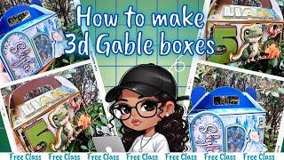 How to make 3D Gable Boxes using Silhouette Studio / Free Class 