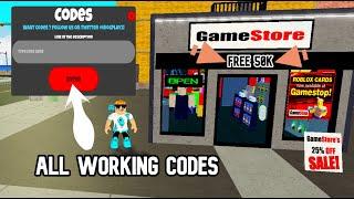 2024 All WORKING CODES!! Game Store Tycoon (Roblox)