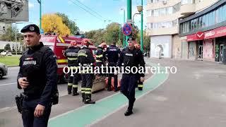 Mobilizare a pompierilor, dupa un apel la 112, la Timisoara. Nebunie in intersectie