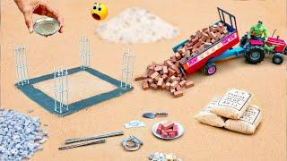 diy mini tractor bricks house construction science projects | diy house idea | @MiniTractor100