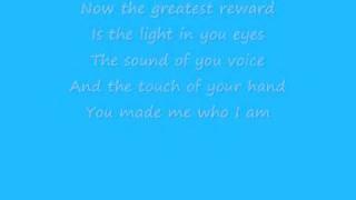 Celine Dion  - The Greatest Reward (Lyrics)