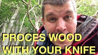 How to split firewood with a knife