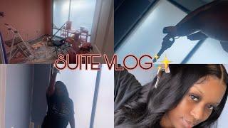 VLOG: I GOT A NAIL SUITE *Decorating, Painting, Suite Tour,*