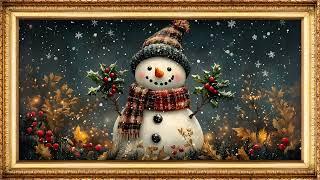 Christmas Magic: Happy Snowman Art Screensaver | 16 Stunning 4K Images for Your TV