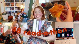 48 hour cozy fall read-a-thon vlog! 3 books & 900 pages!