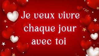 Je veux vivre chaque jour avec toi lettre d'amour poème d'amour ️message d'amour mots d'amour ️