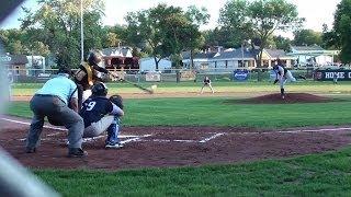 Hartford Hawks Derek Hall doubles to left