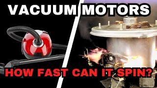 Overvolting Vacuum cleaner motors. With RPM and vacuum measurement. #holidayswithyoutube