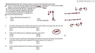 A ,B, C, D & E are five men sitting in a line facing to south while M, N, O, P and Q are five ladies