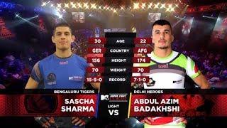 Bengaluru Tigers Vs Delhi Heroes | MTV Super Fight League | Sascha Sharma Vs Abdul Azim Badakhshi