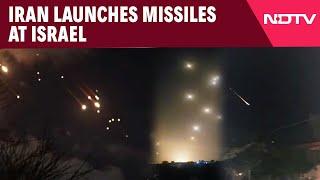 Iran Missile Attack Video | Iran Fires Missiles At Israel, Iron Dome In Action | Iran Missile